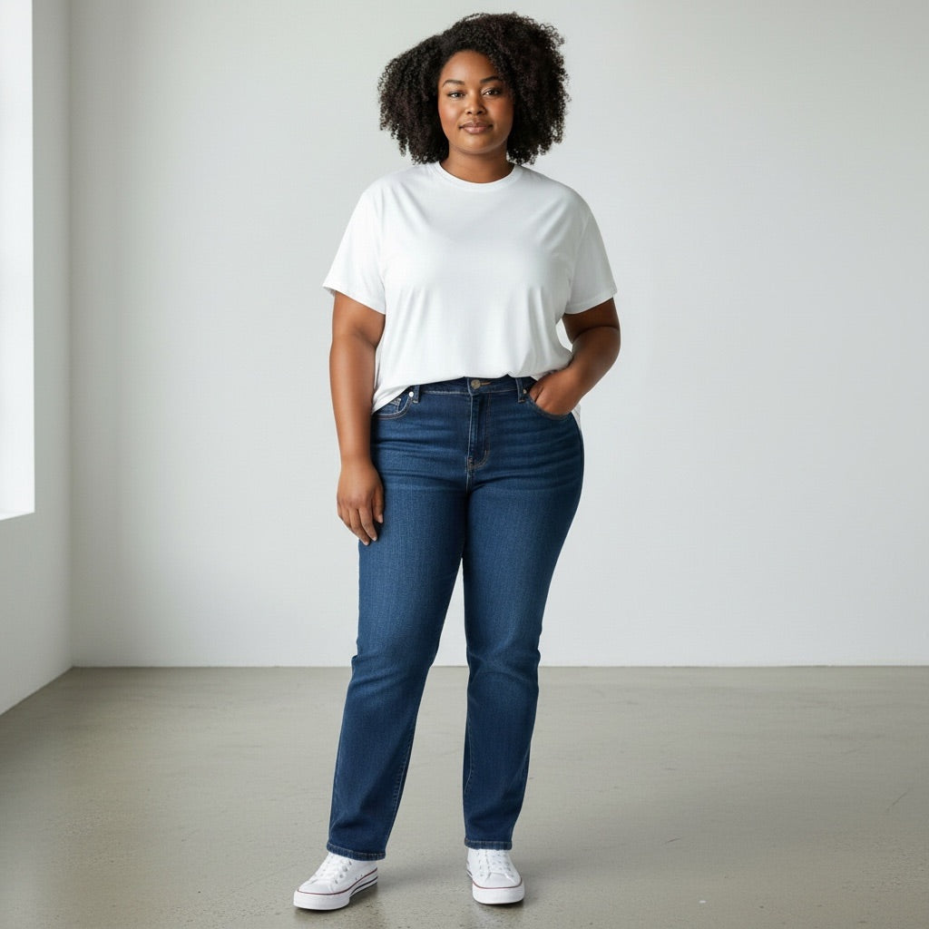 Dark Denim Judy Blue Women-Bottoms, 16W